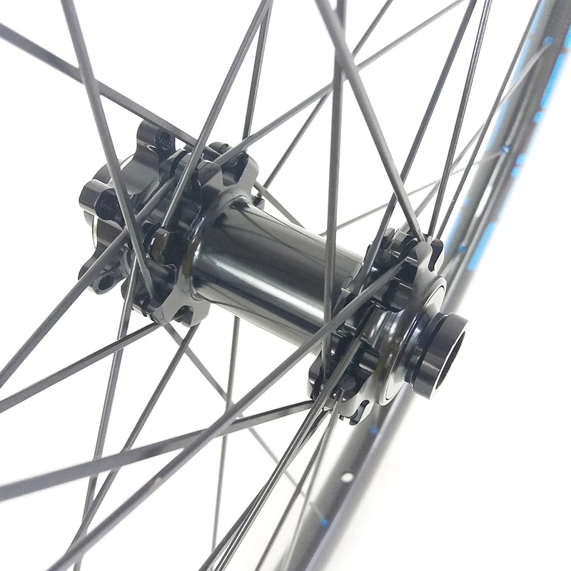 29er MTB XC Карбон 28 мм Асимметричный переднее колесо клинчер бескамерный прямой Потяните 2 керамические подшипники 24H 28H 29in UD 3K 12K матовый глянцевый 15 мм 12 мм 9 мм