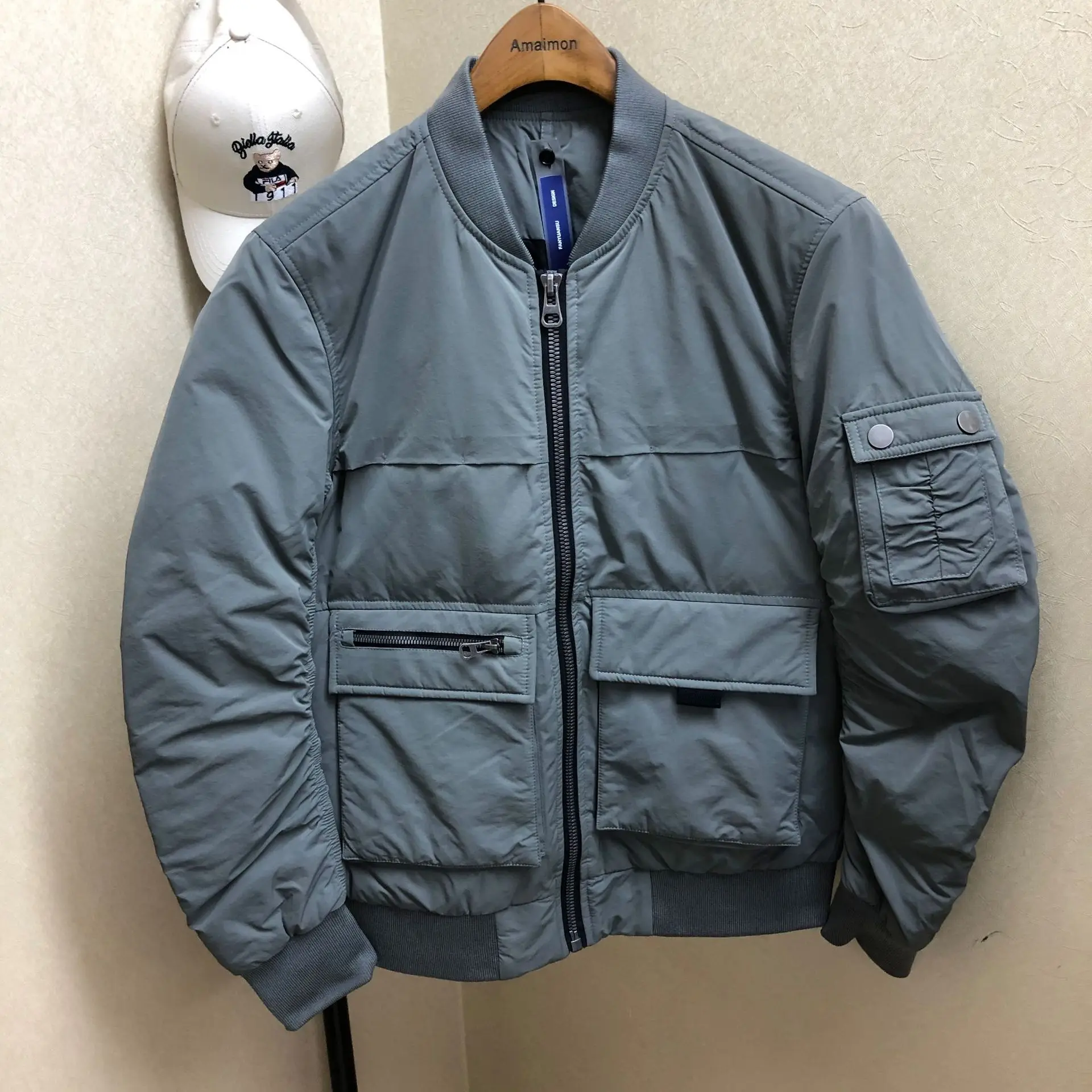 new men's down jacket 90 white duck down jacket baseball casual down jacket