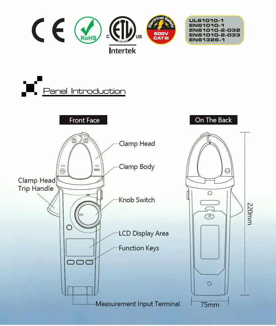 400A цифровой клещи UNI-T UT213A цифровой мультиметр AC Амперметр AC DC Вольтметр Сопротивление Емкость Частота тестер