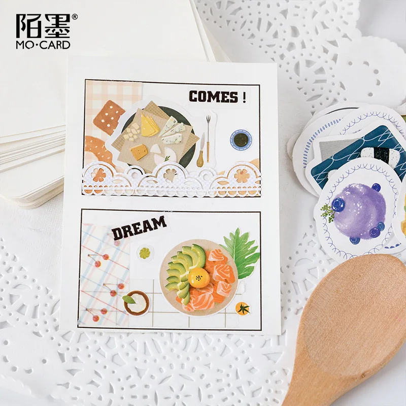 Вкусная пищевая бумага для выпечки Маленький дневник Мини милая коробочка наклейки Набор Скрапбукинг Kawaii хлопья журнал канцелярские принадлежности