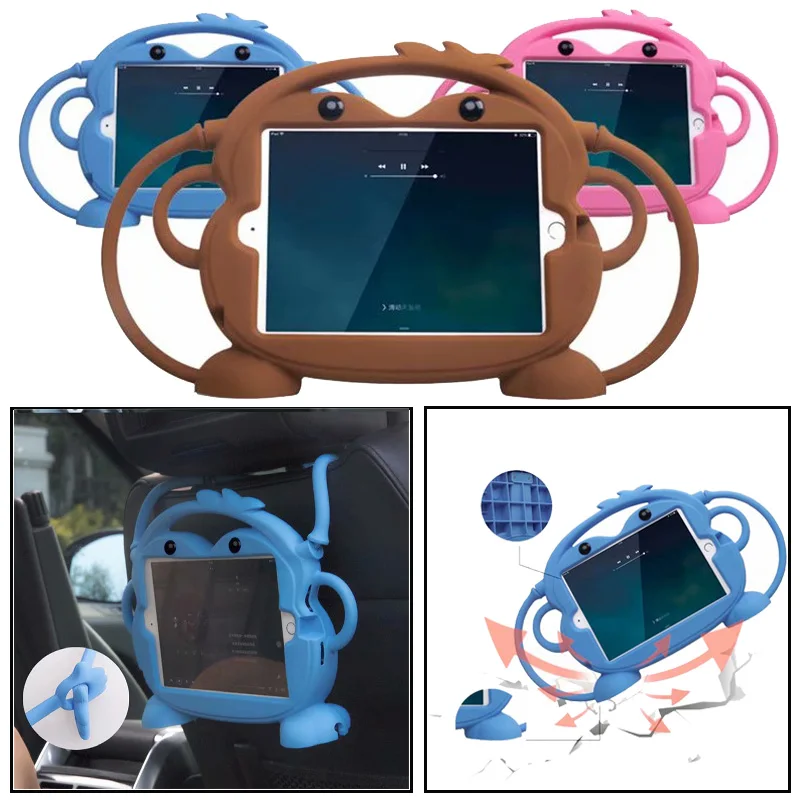 Детский противоударный чехол с рисунком обезьяны для iPad 7 8 9 10 2 2021 Mini 5 6 2018 Air 3