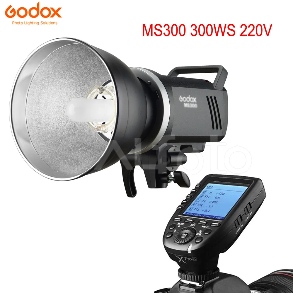 Godox MS300 300Ws/MS200 200Ws+ X2T/Xpro передатчик студийная вспышка 2,4G встроенный беспроводной Компактный фото стробоскоп освещение - Цвет: MS300 220V add Xpro