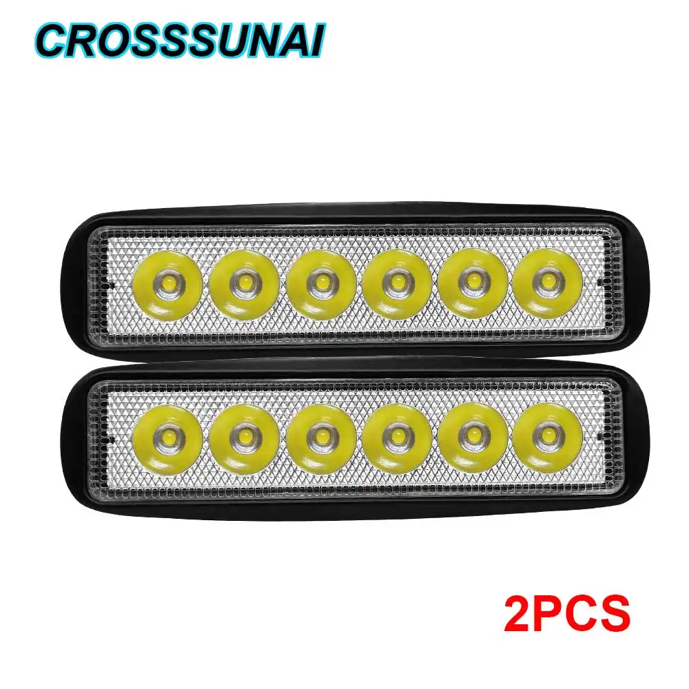 

2PCS 4x4 Auto 18W Car LED Work Light Bar Driving Led Light Bar Motorcycle 12V 24V For Tractor OffRoad 4WD Truck SUV