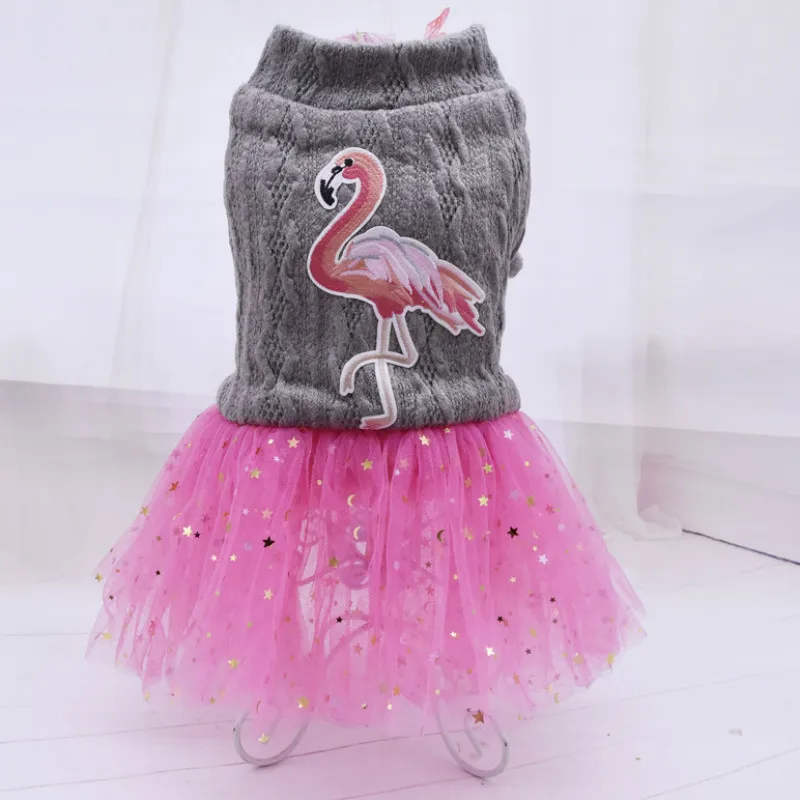 

Winter Dog Clothing Cat Puppy Sweater Dress Dog Tutu Skirt Princess Wedding Dress Small Dog Clothes Chihuahua Poodle Pet Outfit