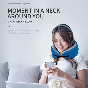 

Portable U Shaped Memory Foam Pillow Neck Head Support Cushion for Household Office Airplane Travel Sleep Supplies