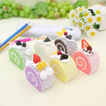 

6pcs Simulation Cake Artificial food home decoration window display PU lifelike cake fruit cake bread for bakery teaching aids