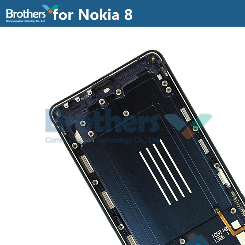 Оригинальная задняя крышка для Nokia 8 корпус батареи для Nokia8 батарейный отсек с кнопкой громкости гибкий кабель для телефона Замена