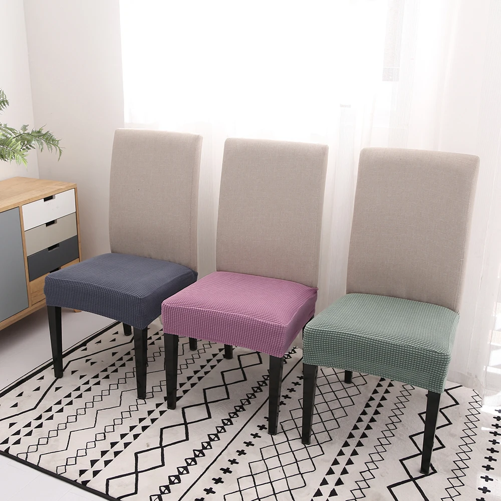 

Modern Spandex Elastic Chair Cover Solid Color Seat Protector Durable Anti-dirty home Chair Seat Slipcover Shield D30