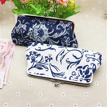 

New Cloth Ethnic Style Simple Buckle Coin Purse Ladies Hand Bag 5 Inch Mobile Phone Coin Purse
