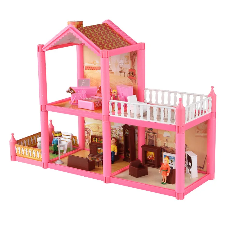 Кукольный дом образовательный большой набор Dream Mansion Play House девичий домик-кровать вилла не-пластик