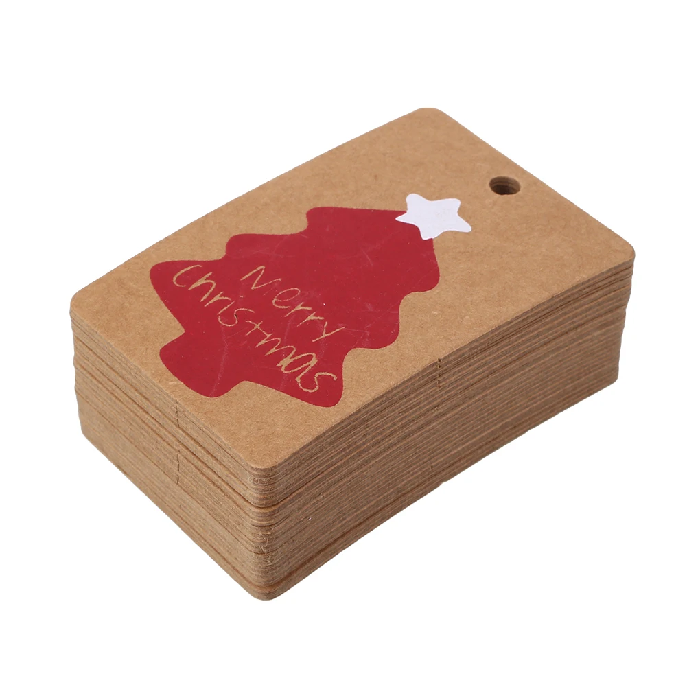 50Pcs Paper Christmas Wedding Party Hanging Label Tags Greeting Cards Home