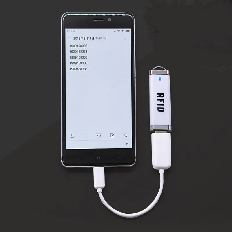 РЧ USB RFID кардридер для Android Мини 125 кГц TK4100 или 13 56 МГц MF NFC портативный сканер Type C |