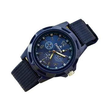 

Men's Fashion Sport Watches Braided Canvas Belt Watch Analog Wrist Watch Army Military Waterproof Male Relogio Masculino gift