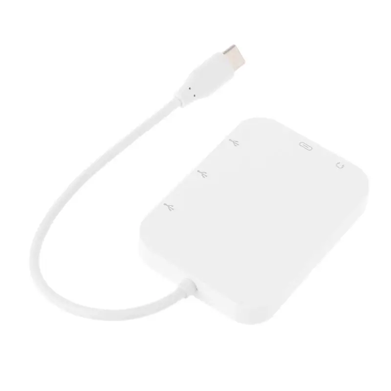 Type C до 3x USB 2,0 концентратор адаптер USB C PD зарядка 3,5 мм аудио разъем для ноутбука