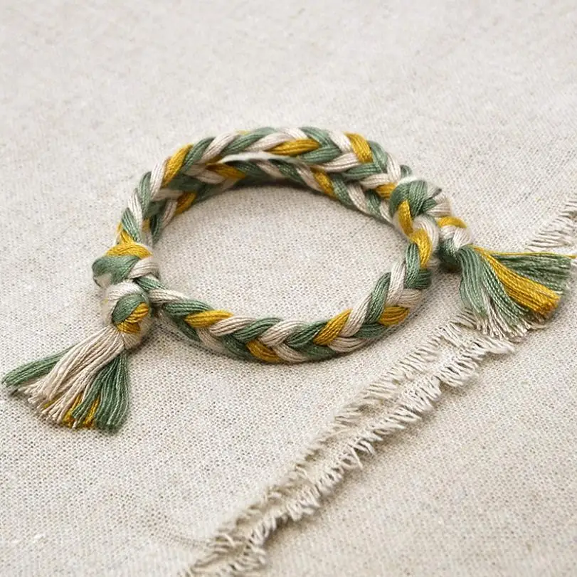 

NEW Handmade Girls Braided Bracelets Cotton Cord Thread Knot Adjustable Rope Bracelet For Men Women Ethnic Jewelry