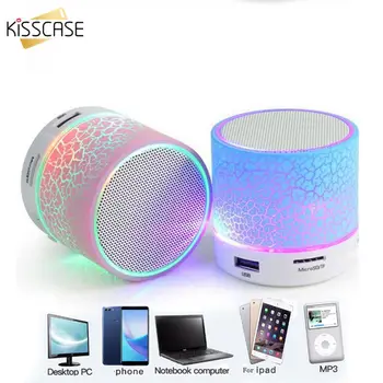 

KISSCASE Bluetooth Speaker Mini Wireless Loudspeaker Crack LED TF USB Subwoofer bluetooth Speakers mp3 stereo audio music player