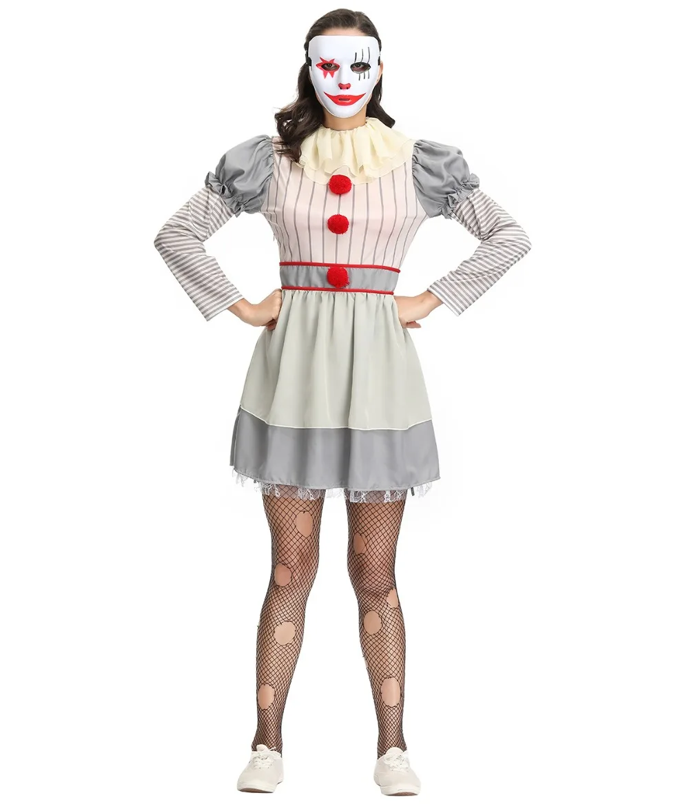 Кошмар до Рождества клоун Pennywise Косплей костюмы Карнавал Хэллоуин Кигуруми костюмы для мужчин женщин клоун костюм
