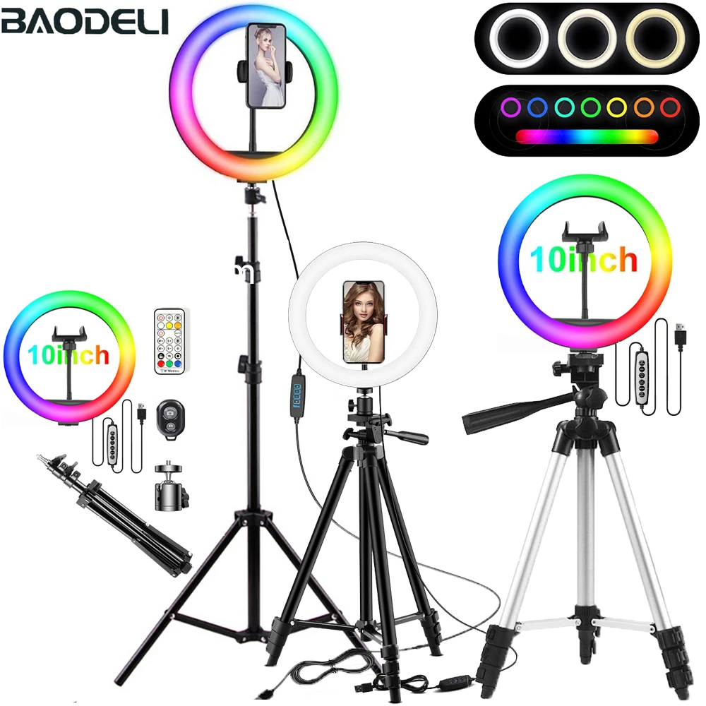 RGB LED Ring Light Vlog DSLR Video Studio ABS+PC,for Phone Video Live,for Live Photography RGB LED Ring Light Vlog DSLR Video Studio ABS+PC,for Phone Video Live,for Live Photography