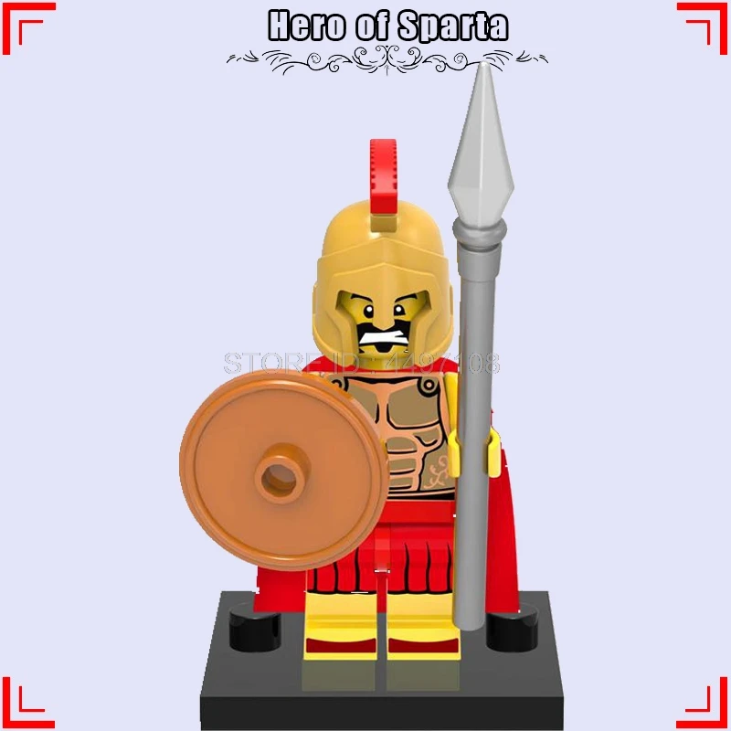 Hero of Sparta 300 Спартанс Римский Воин эльф-Охотник Арес король персонаж фильма строительные технические блоки Хоббит детские игрушки звездные армейские солдаты войны - Цвет: Hero of Sparta