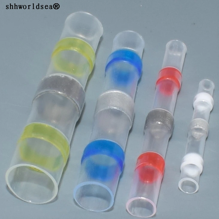 

shhworldsea Practical Electrical Waterproof Seal Heat Shrink Butt Terminals Solder Sleeve Wire Connectors