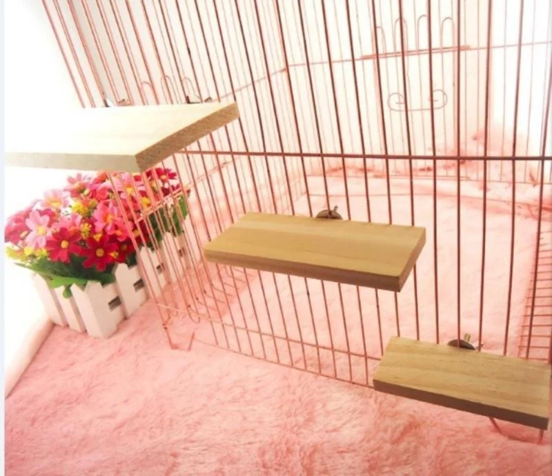 Wooden Stand Platform Toy Hamster Paw Grinding Parrot Bird Cage Stand Board Toy 