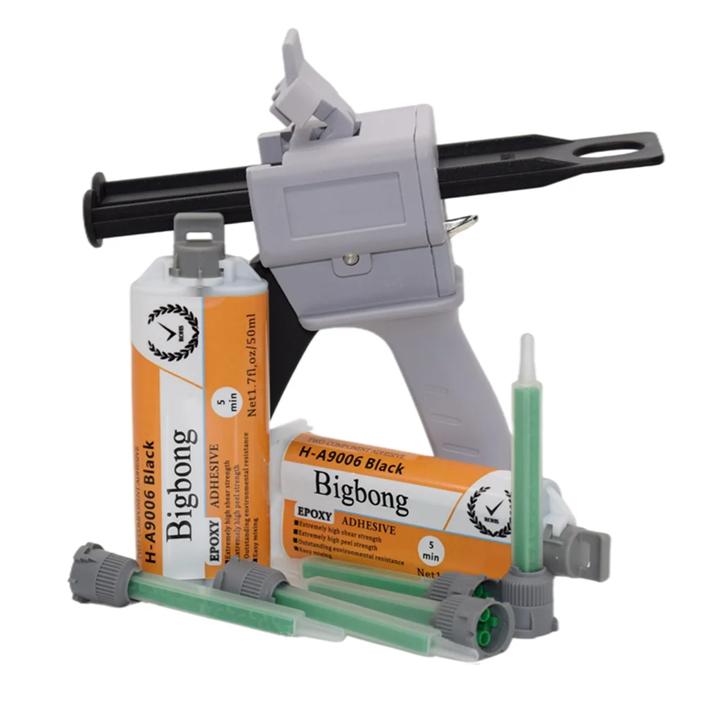 50ml Glue Gun 11 Manual Caulking Gun Dispenser with 5pc Static Mixing