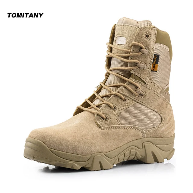 US $25.75 Outdoor Hiking Shoes Mens Professional Climbing Trekking Camping Hunting Shoe Man Waterproof Milita