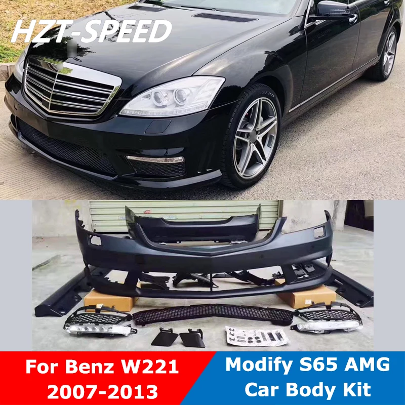 S65 AMG Стиль Неокрашенный полипропиленовый материал передний задний бампер
