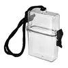 Transparent Waterproof Clear Cigarette Case Box Neck-hung Portable Plastic Lipstick Lighter Card Storage Box Holder with Lanyard 6