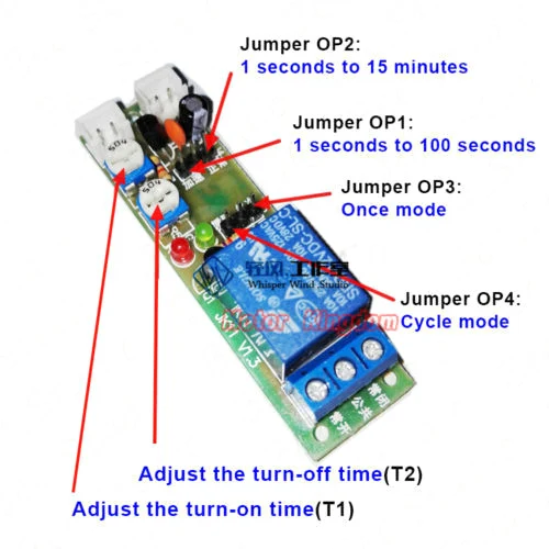 Timer Relè Ciclico ON/OFF - Modulo Temporizzatore 0-15min O 0-60min, DC5V/12V/24V - Foto 8