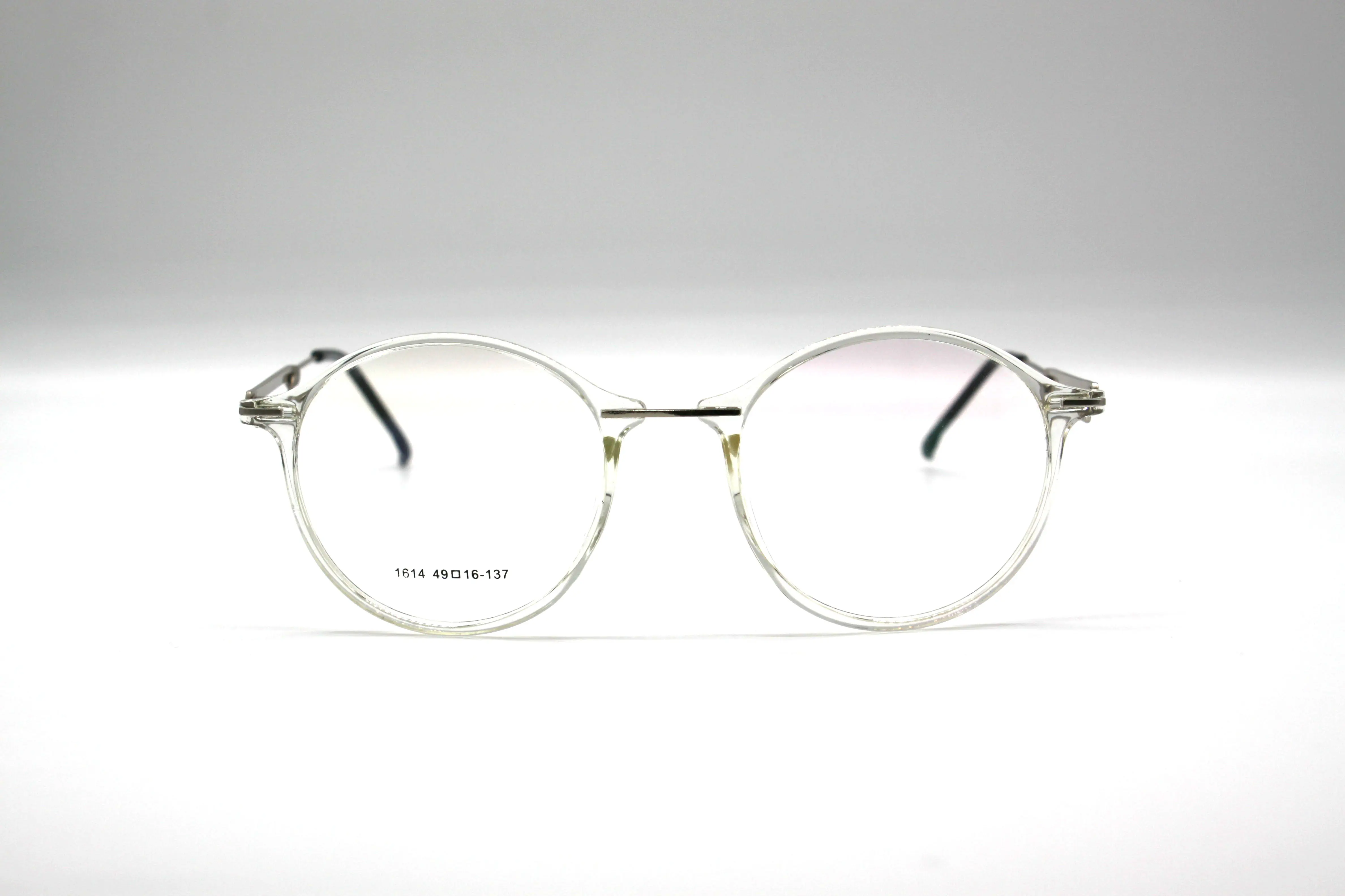 Transparent White LuckTime модные трендовые женские очки, оправа в стиле ретро, круглые женские очки для близорукости, оправа для очков Lucky Time, оптическая оправа по рецепту#1614 - Frame Color: Transparent White
