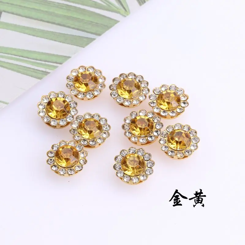 Sun Claw Cup Glass Rhinestones Strass Shiny Crystals Stones Trim Gold Base Sew on Rhinestones For Clothes DIY Sewing Accessories