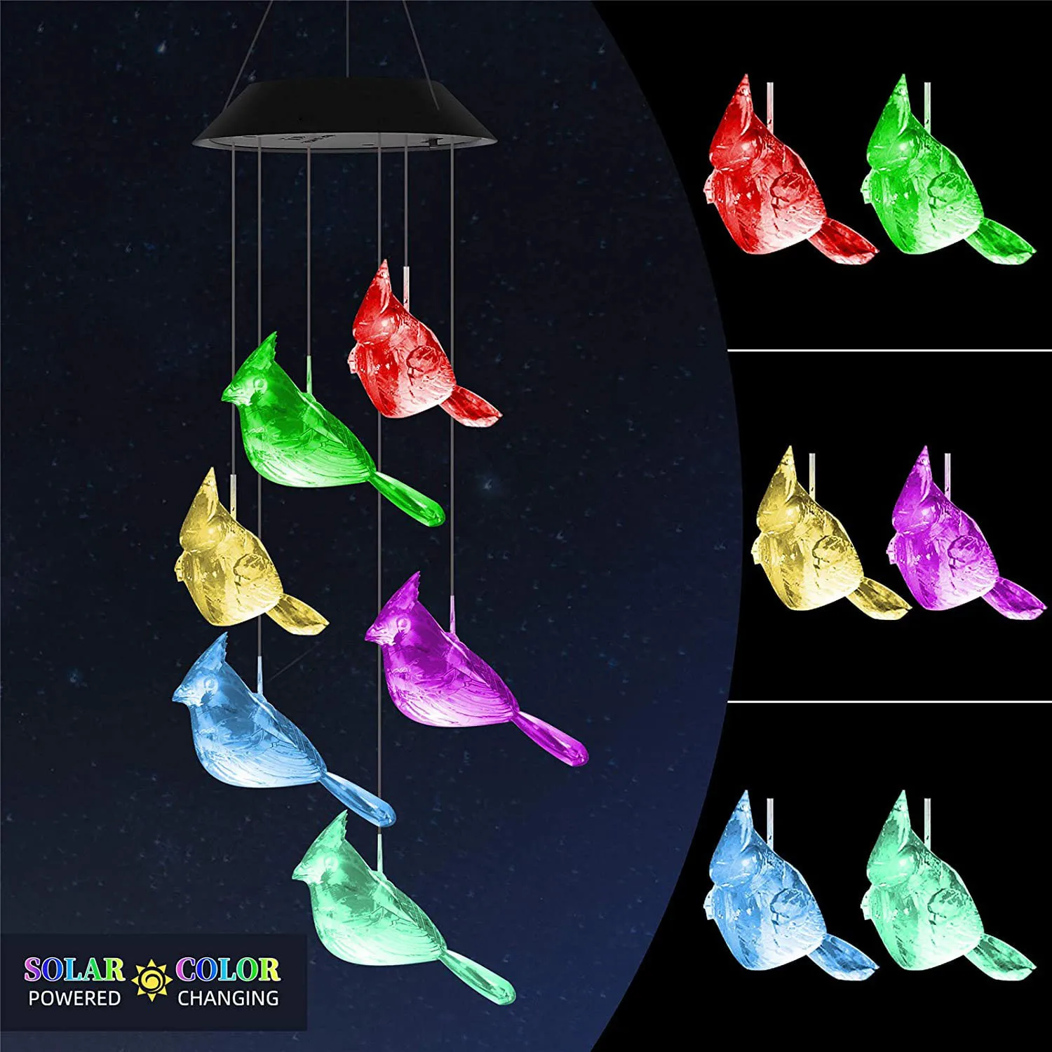 outdoor solar spot lights Solar Light Outdoor Power Supply Led Wind Chime Waterproof Butterfly Hummingbird Night Light Garden Courtyard Decoration solar fence lights