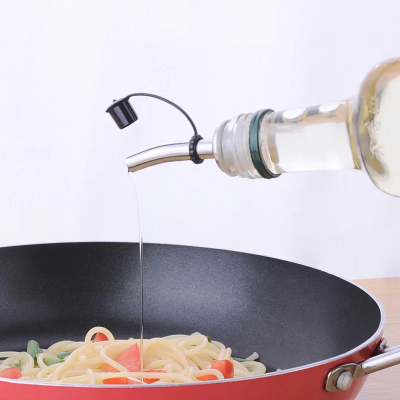 Q нержавеющая сталь Pourer кухня с крышкой масло пробка соевый соус бутылка для