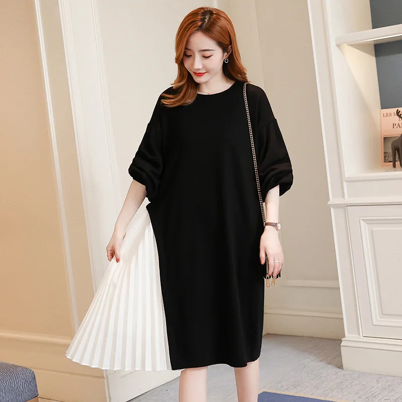 

Maternity Clothes Tops Loose And Plus-sized Autumn Cotton Blend Fashion 2018 New Style T-shirt Medium-length Tops Winter