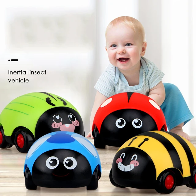 Vehicle Plastic Girl Car toys Vehicle Pull Back Car Boys Insect Ladybird children's toys Kids Inertial Car Drop Baby Toy Gift 3