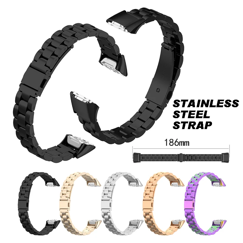 

Three Beads Stainless Steel Strap Watch Band for Samsung Galaxy Fit SM-R370 smart watch band accessories for Fit SM-R370