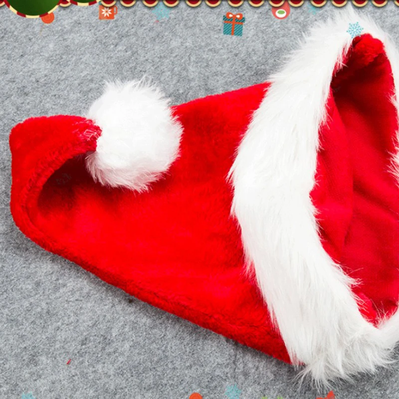 Рождественские украшения дешевые высококачественные рождественские плюшевые розовые рождественские шляпы Санты