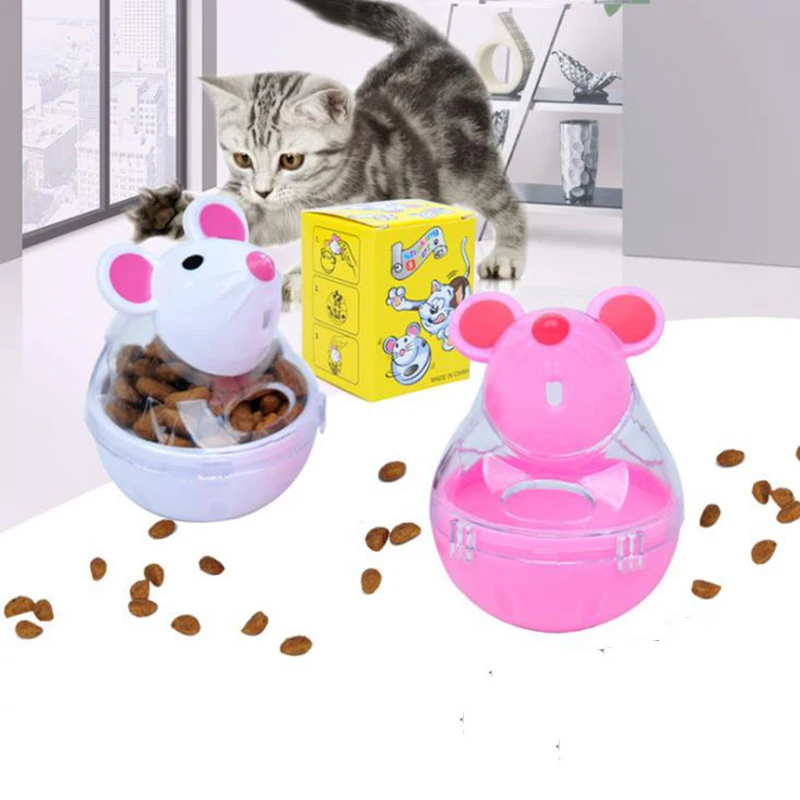 best dog toys Pet Cat Fun Tumbler Feeder Toy Mouse Leaking Food Balls Pet Educational Toys Pet Leakage Device Funny Cat Interactive Toy cat toys