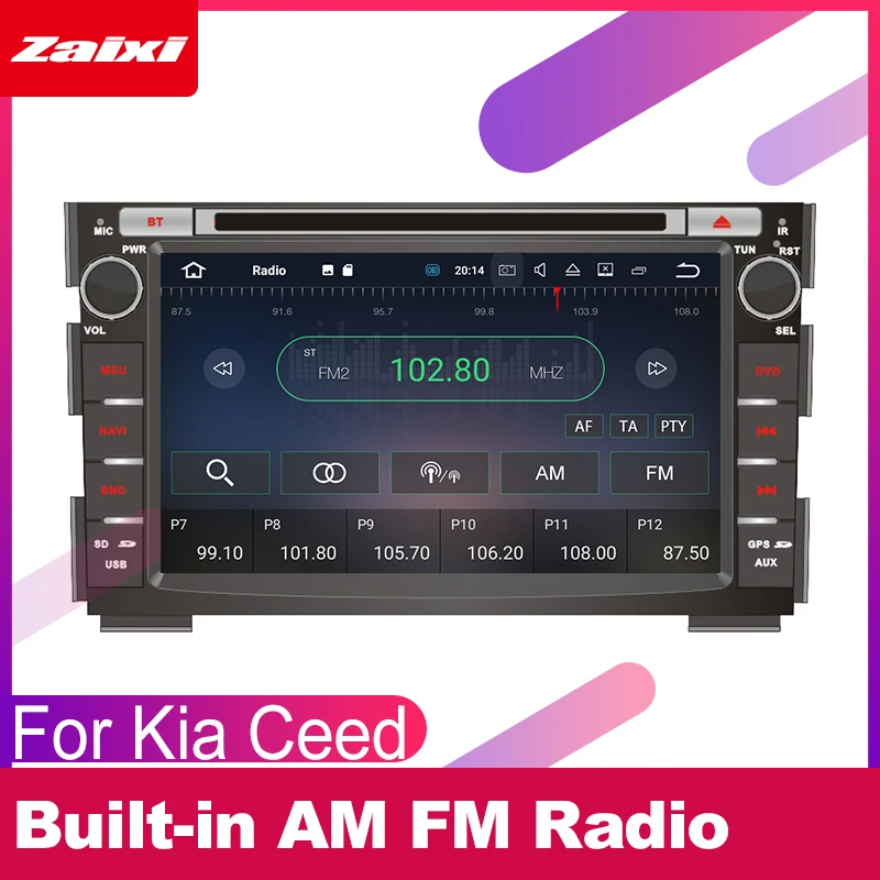 Для Kia Ceed 2008 2009 2010 2011 2012 Автомобильная Android мультимедийная система 2 DIN Авто dvd-плеер gps Navi Навигация Радио Аудио WiFi