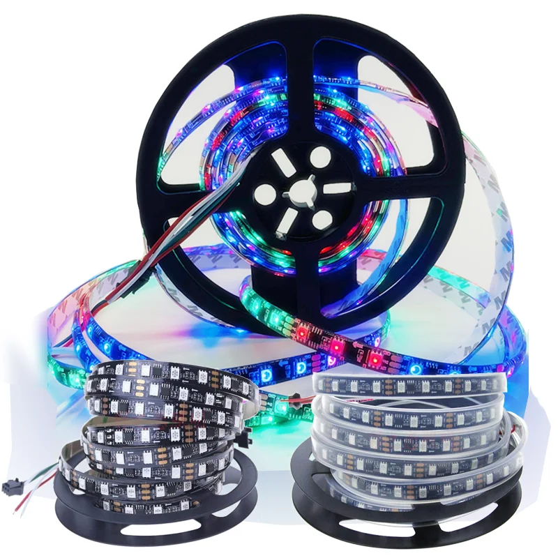 Светодиодная Пиксельная светильник полноцветная RGB лента 5 М 5050 гибкая адресная