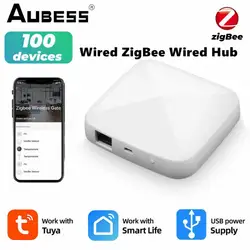 Aubess Tuya Zigbee Wired Gateway Smart Home Equipment Smart Life APP Remote Control Zigbee Devices Works With Alexa Google Home