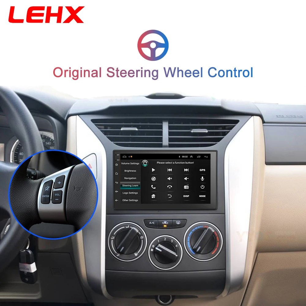 Best LEHX Car android 8.1 car dvd for toyota nissan qashqai x trail note almera juke multimedia navigation gps universal car player