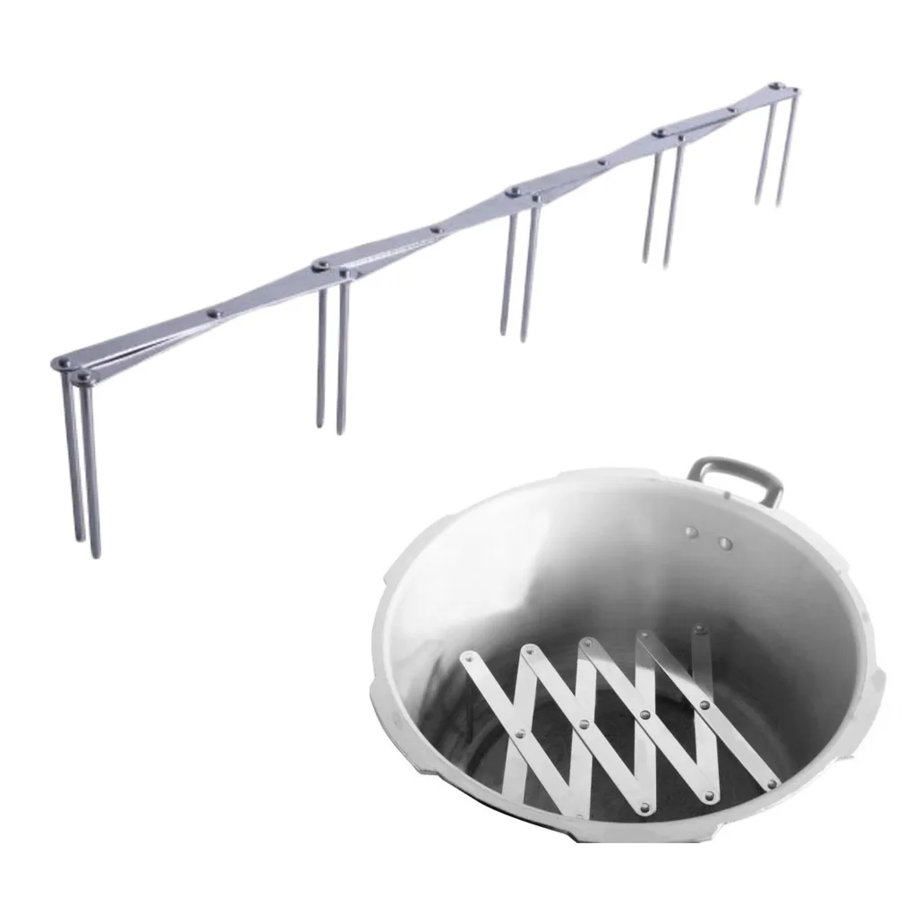 

Extendable Pot Lid Holders Multipurpose Steamer Rack Flexible Plate Organizer Stainless Steel Adjustable Tray Holder