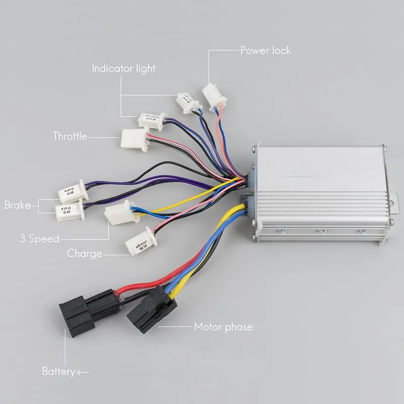 US $138.32 Electric Brushed Motor Conversion Kit 24v36v48v 500W 1000W DC Motor Controller Throttle for DIY Electric Scooter E Bike Motor