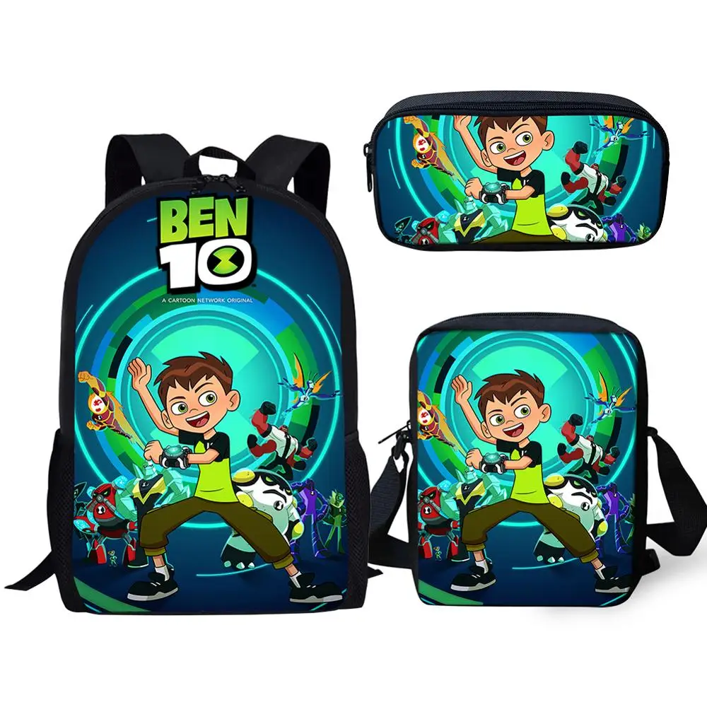 Носки с рисунками из мультфильма «Бен 10» для игр детская школьная сумка 3 шт./компл. Прохладный бен Теннисон рюкзак с принтом детская одежда для мальчиков-подростков, студенческий Рюкзак Mochila