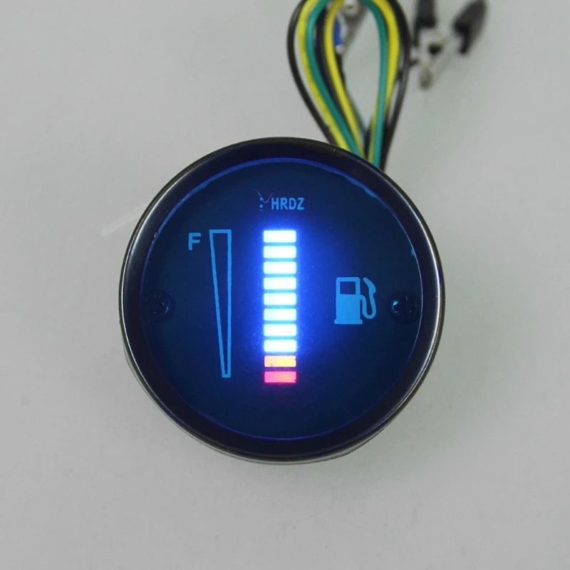2" 52mm Universal Car Motorcycle Fuel Level Meter Gauge 8 LED Light Display 12V car fuel level meter