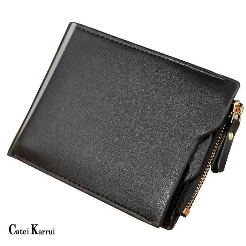 

Catei Karrui 2020 New Men's zipper wallet short paragraph multi-function card wallet horizontal wallet men men's wallet men