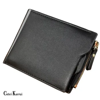 

Catei Karrui 2020 New Men's zipper wallet short paragraph multi-function card wallet horizontal wallet men men's wallet men