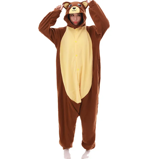 Пижама кигуруми с единорогом для взрослых, Ститч, медведь, животное, Onesie, зимняя одежда для сна для мужчин и женщин, парная фланелевая одежда для сна, домашняя одежда